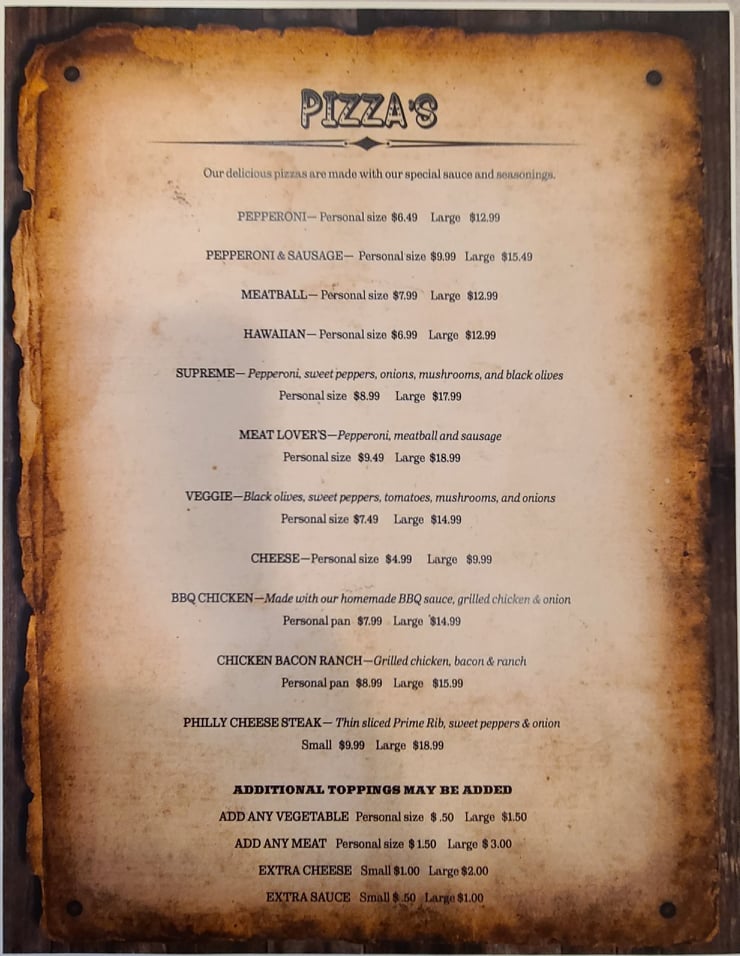 a part of the busters menu